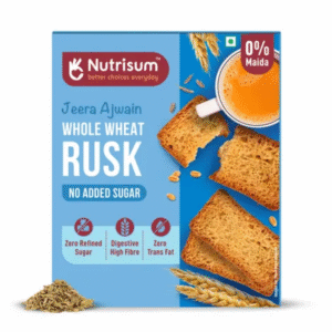 Home nutrisum whole wheat rusk no added sugar jeera and ajwain