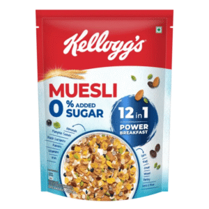 kellogg's muesli 0% added sugar | 12 in 1 power breakfast | india's no. 1 muesli